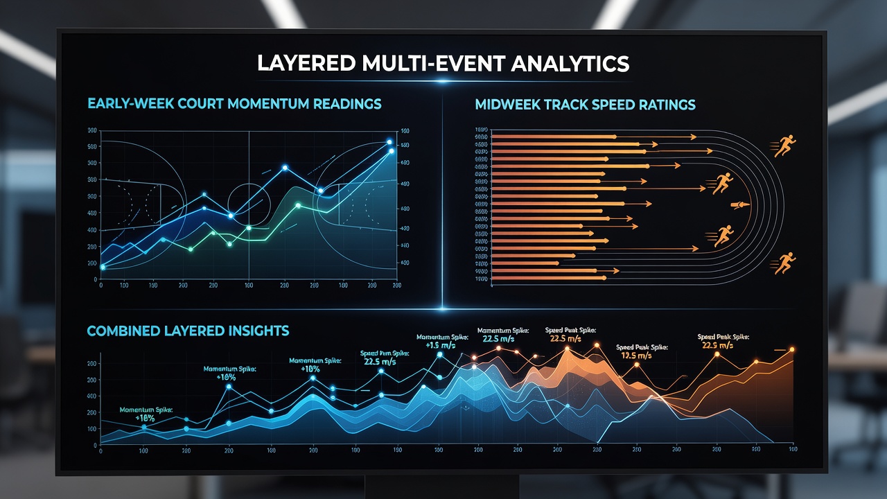 Midweek horse racing speed chart overlaid with tennis performance metrics